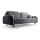 3-personers sofa foldbar og polstret CLOUDY grå