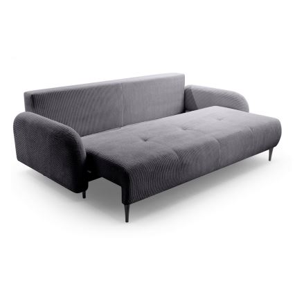 3-personers sofa foldbar og polstret CLOUDY grå