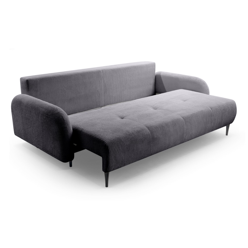 3-personers sofa foldbar og polstret CLOUDY grå