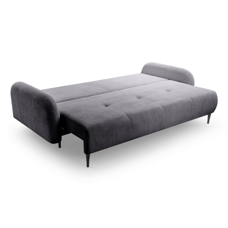 3-personers sofa foldbar og polstret CLOUDY grå