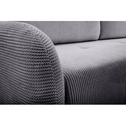3-personers sofa foldbar og polstret CLOUDY grå