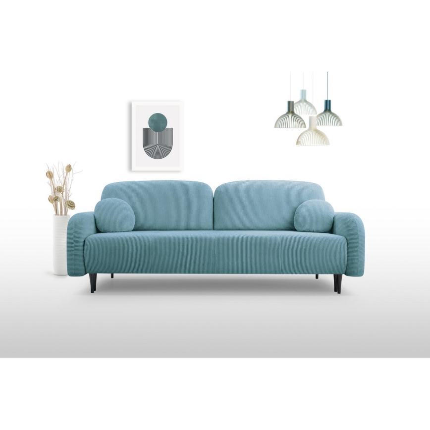 3-personers sofa foldbar og polstret CLOUDY grøn
