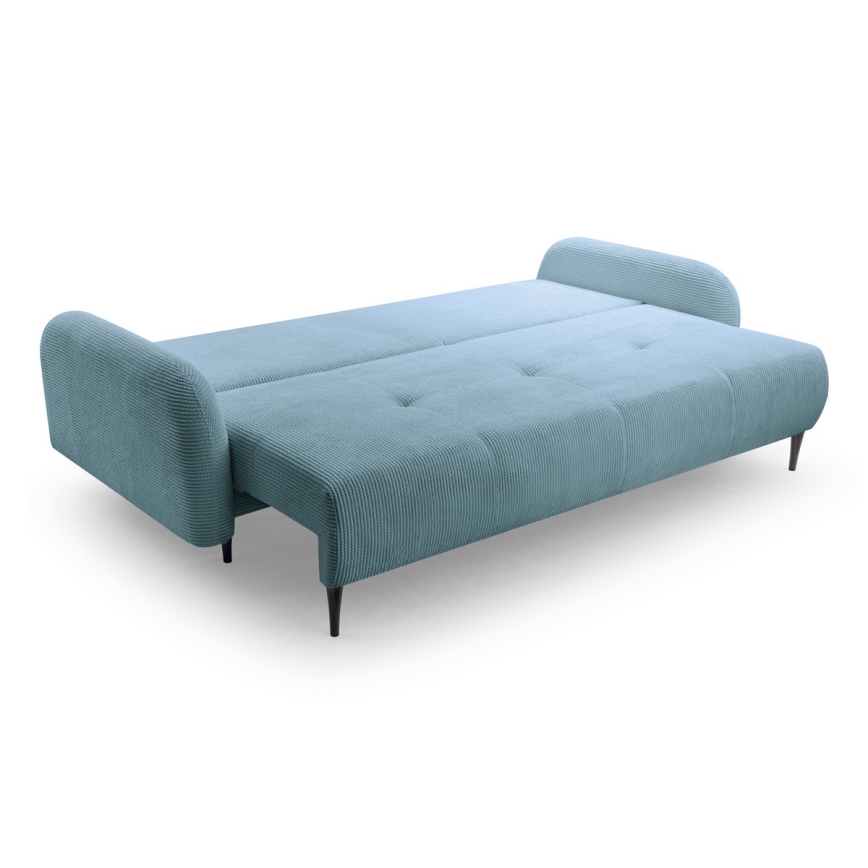 3-personers sofa foldbar og polstret CLOUDY grøn
