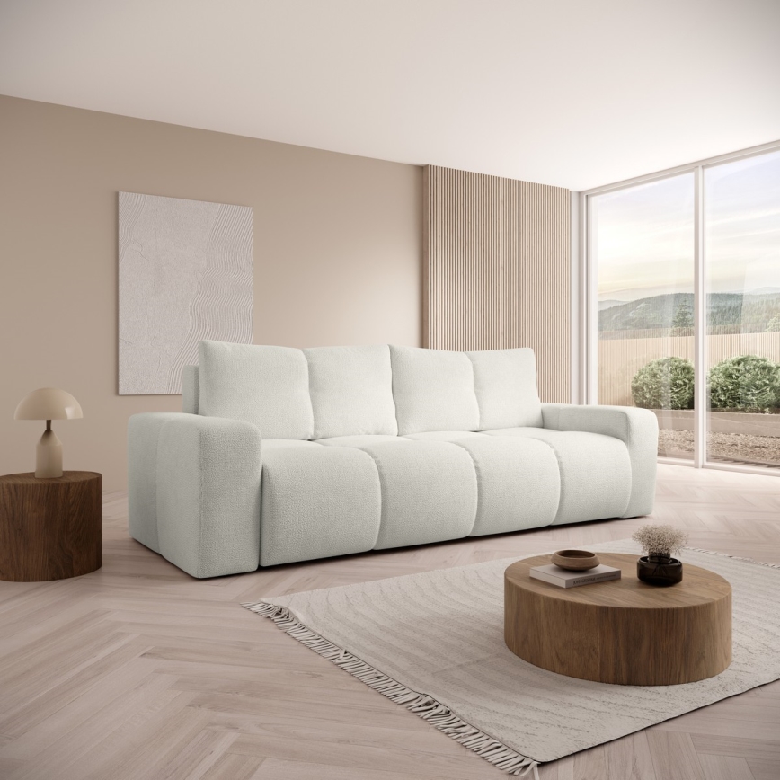 3-personers sofa foldbar og polstret med opbevaringsplads ALMADA beige