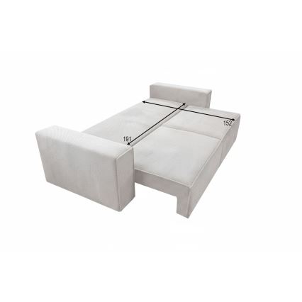 3-personers sovesofa med opbevaringsplads RONDA beige