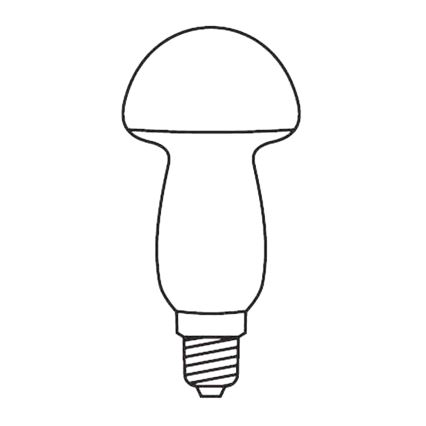 3 x Ekstra pære MUSHROOM E10/20V/0,1A rød - Fremstillet i Europa