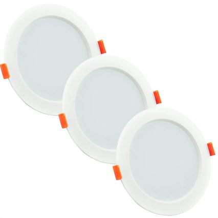 3x LED indbygningslampe til badeværelse MIRO LED/6W/230V IP44