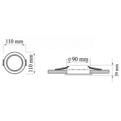 3x LED indbygningslampe til badeværelse MIRO LED/6W/230V IP44