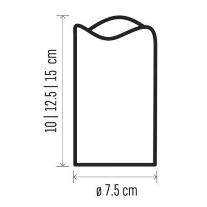 3x LED juledekoration 3xLED/3x3AAA + fjernbetjening