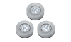 3x LED orienteringslampe med touch-funktion 1xLED/2W/4,5V sølvfarvet