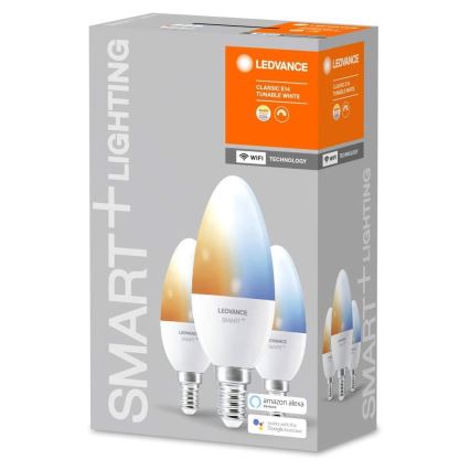 3x LED-pære dæmpbar SMART+ E14/5W/230V 2700K-6500K Wi-Fi - Ledvance