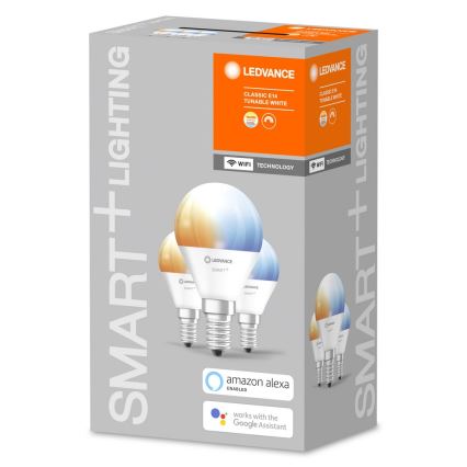 3x LED-pære dæmpbar SMART+ E14/5W/230V 2700K-6500K Wi-Fi - Ledvance