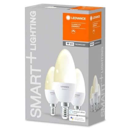 3x LED-pære dæmpbar SMART+ E14/5W/230V 2700K Wi-Fi - Ledvance