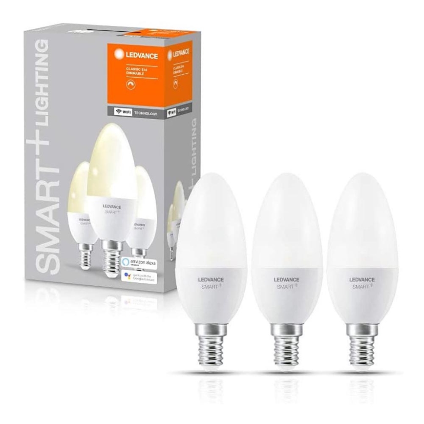 3x LED-pære dæmpbar SMART+ E14/5W/230V 2700K Wi-Fi - Ledvance