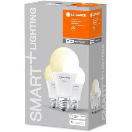 3x LED-pære dæmpbar SMART+ E27/14W/230V 2700K Wi-Fi - Ledvance