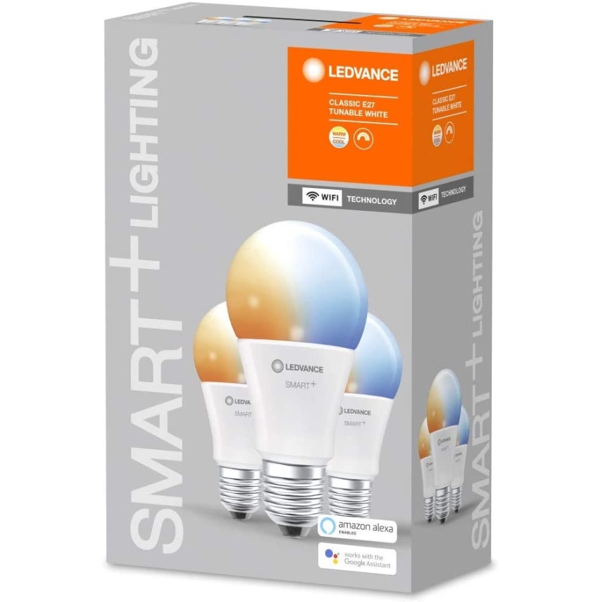 3x LED-pære dæmpbar SMART+ E27/9,5W/230V 2700K-6500K Wi-Fi - Ledvance