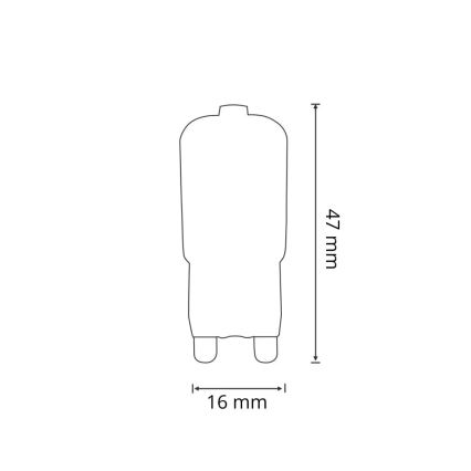 3x LED-pære G9/2,5W/230V 3000K