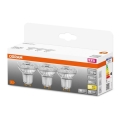 3x LED-pære PAR16 GU10/2,6W/230V 2700K - Osram
