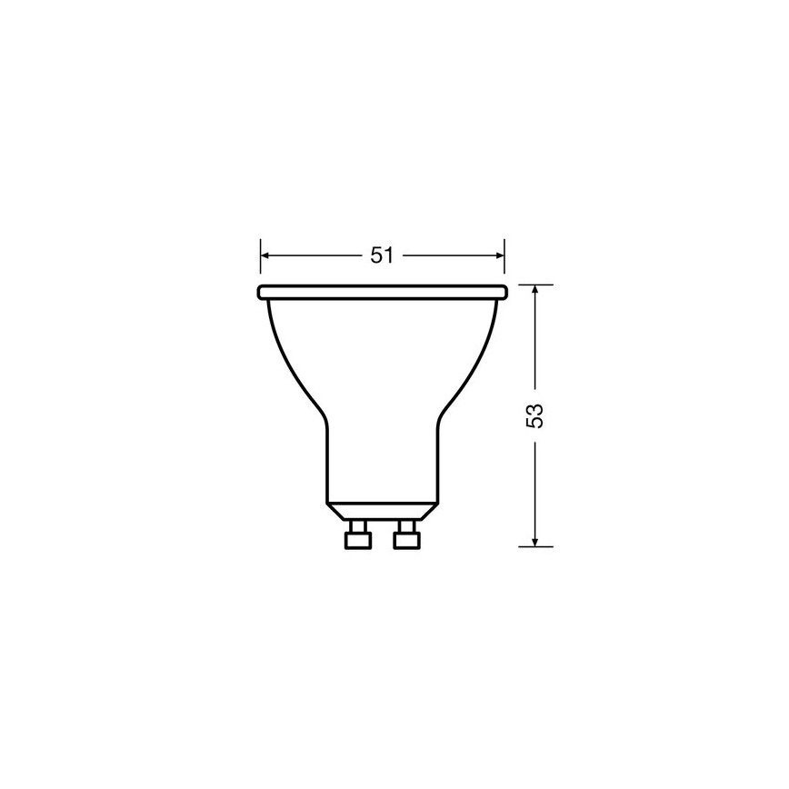 3x LED-pære PAR16 GU10/2,6W/230V 2700K - Osram