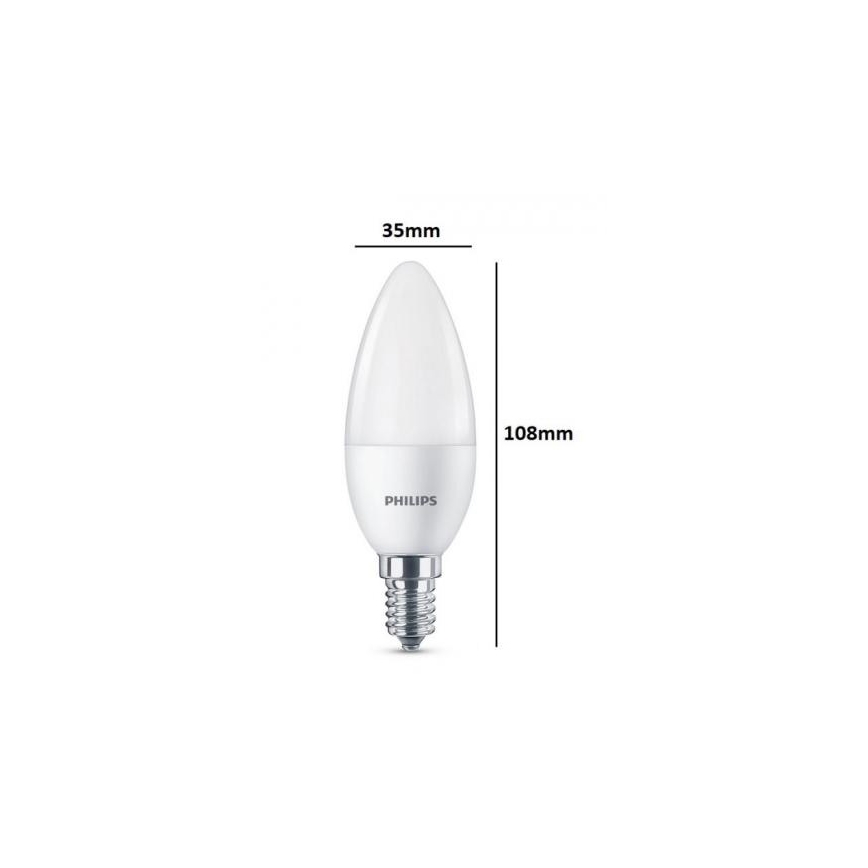 3x LED-pære Philips E14/5,5W/230V 2700K