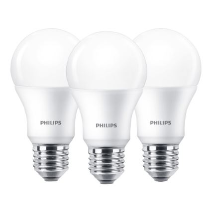 3x LED-pære Philips E27/9W/230V 2700K