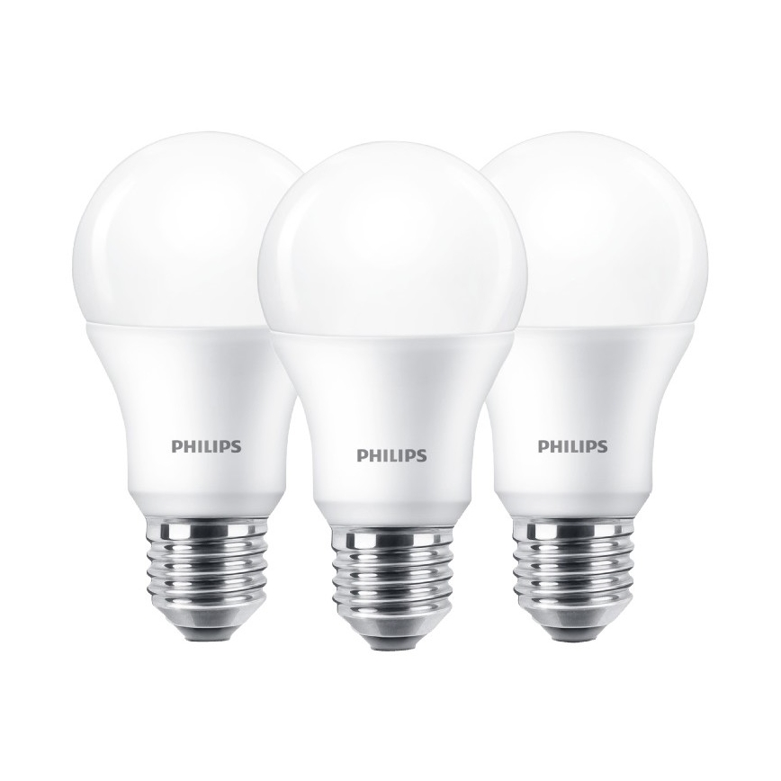 3x LED-pære Philips E27/9W/230V 2700K