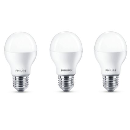 3x LED-pære Philips E27/9W/230V 2700K