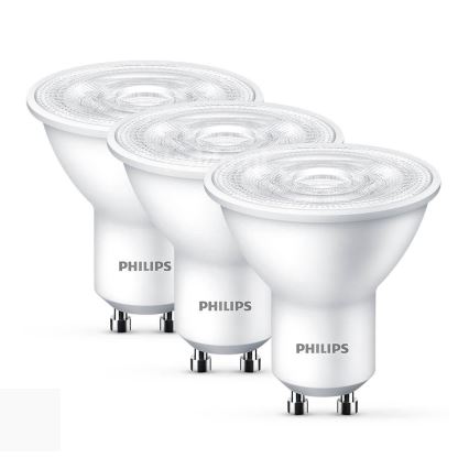 3x LED-pære Philips GU10/4,7W/230V 2700K