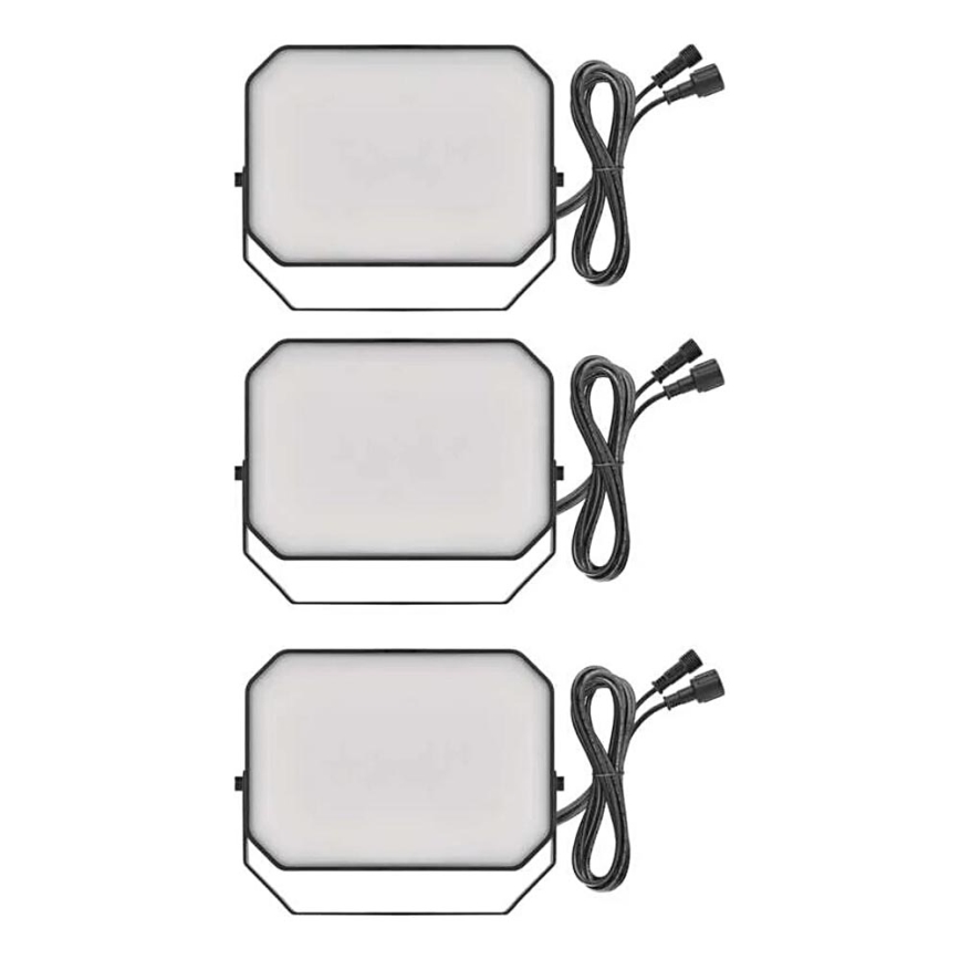 3x Udendørs projektør dæmpbar LED RGBIC  LED/14W/230V 3000-6500K IP65 Wi-Fi Tuya
