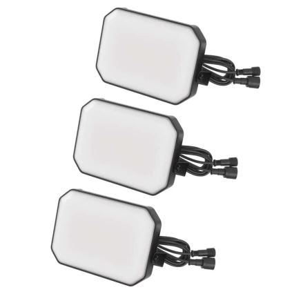 3x Udendørs projektør dæmpbar LED RGBIC  LED/14W/230V 3000-6500K IP65 Wi-Fi Tuya