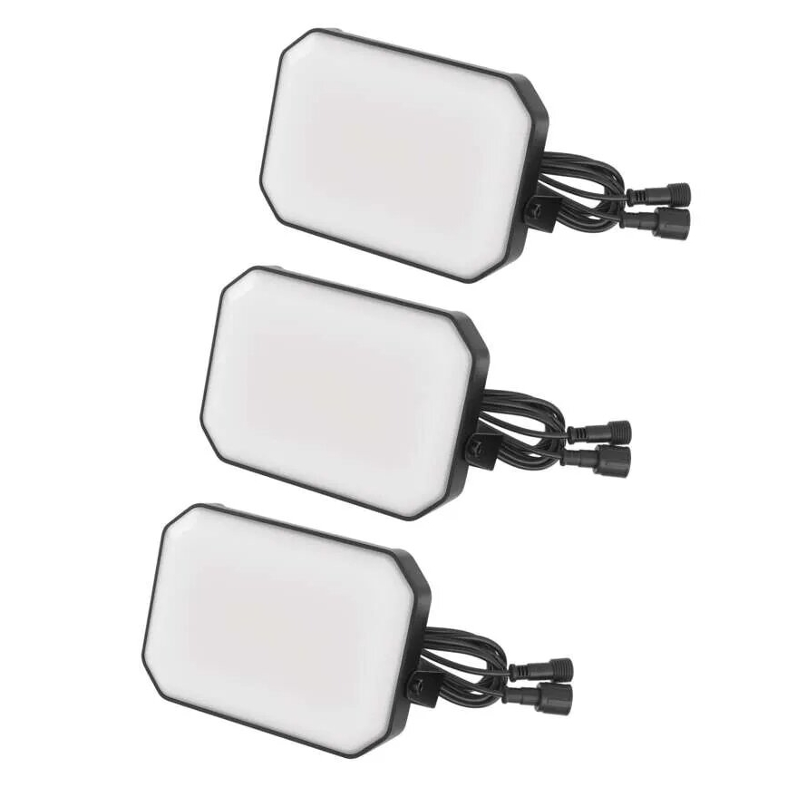 3x Udendørs projektør dæmpbar LED RGBIC  LED/14W/230V 3000-6500K IP65 Wi-Fi Tuya