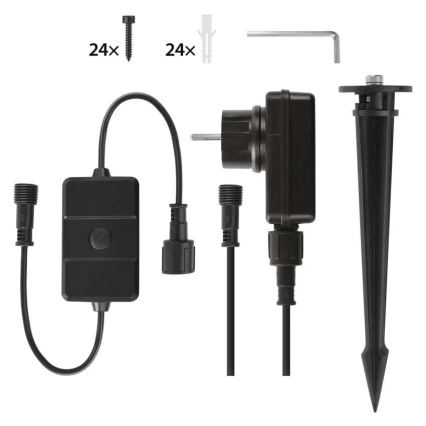 3x Udendørs projektør dæmpbar LED RGBIC  LED/14W/230V 3000-6500K IP65 Wi-Fi Tuya