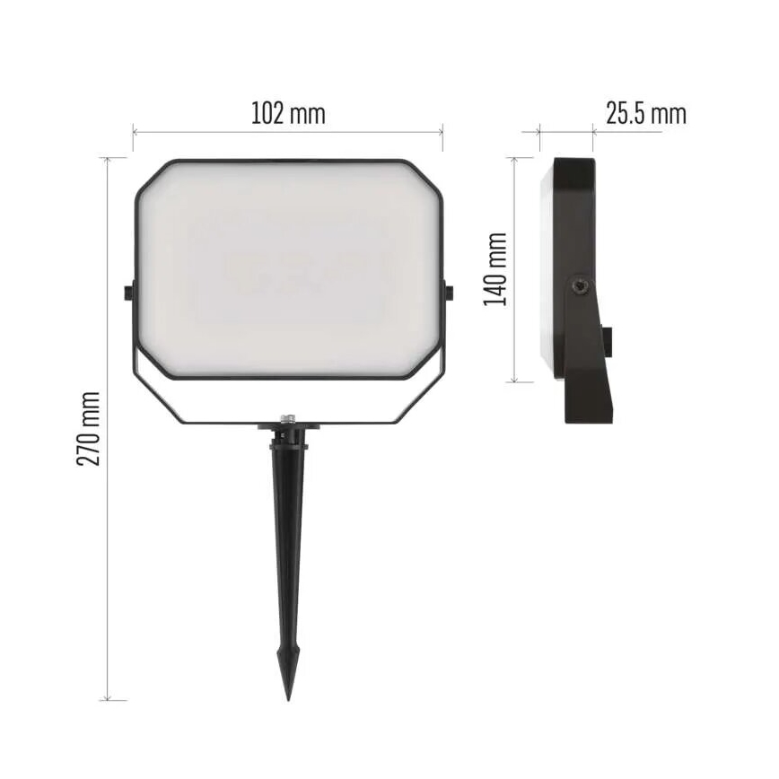 3x Udendørs projektør dæmpbar LED RGBIC  LED/14W/230V 3000-6500K IP65 Wi-Fi Tuya
