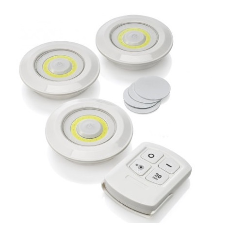 3xLED lampe m. touch-funktion LED/3W/3xAAA fjernbetjening