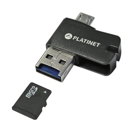 4-i-1 MicroSDHC 32GB + SD-adapter + MicroSD-kortlæser + OTG-adapter