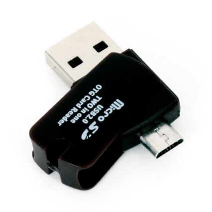 4-i-1 MicroSDHC-kort 16GB + SD-adapter + MicroSD-læser+ OTG-adapter