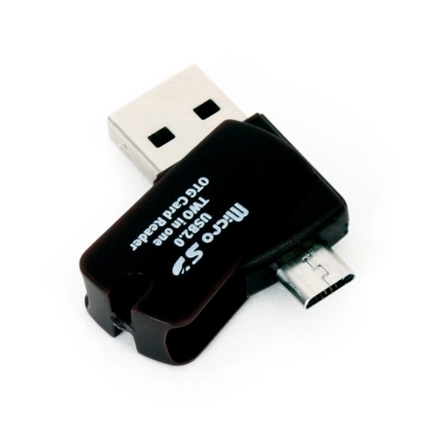 4-i-1 MicroSDHC-kort 16GB + SD-adapter + MicroSD-læser+ OTG-adapter