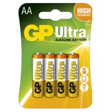 4 stk. Alkalisk batteri AA GP ULTRA 1,5V