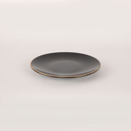 44-delt spisestel i sort og guld, stentøj