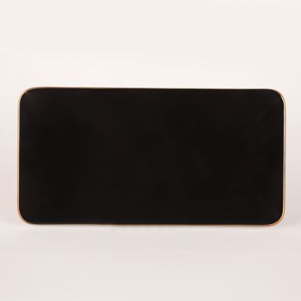 44-delt spisestel i sort og guld, stentøj