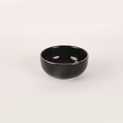 44-delt spisestel i sort og guld, stentøj