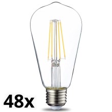 48x LED-pære VINTAGE E27/4,3W/230V 2700K