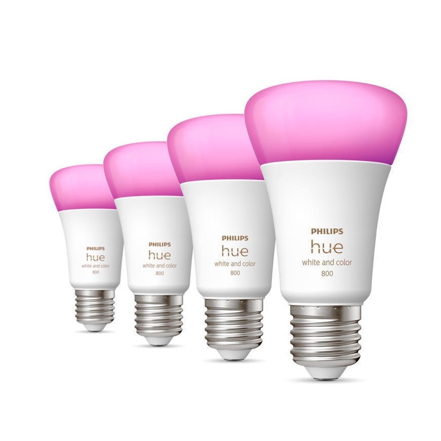 4x LED-pære dæmpbar Philips Hue White And Color Ambience E27/6,5W/230V 2000-6500K