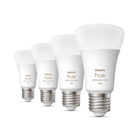 4x LED-pære dæmpbar Philips Hue White And Color Ambience E27/6,5W/230V 2000-6500K