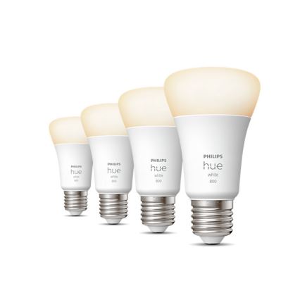 4x LED-pære dæmpbar Philips Hue WHITE A60 E27/9W/230V 2700K