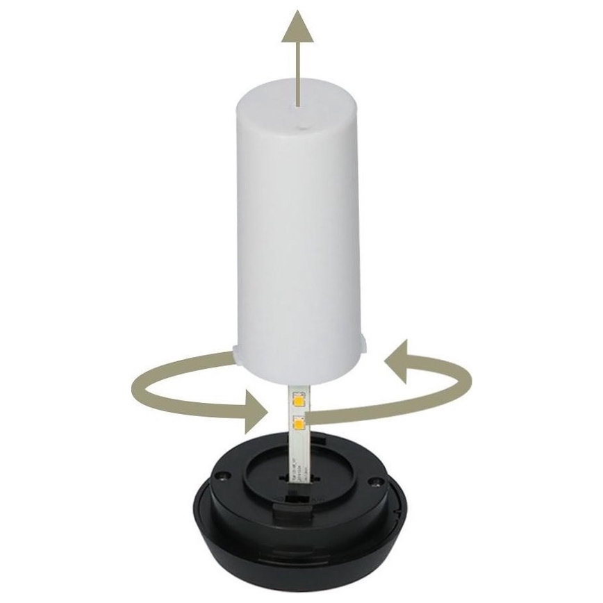 4x LED solcellelampe 4xLED/3,6V 1xAAA IP44 100 mAh