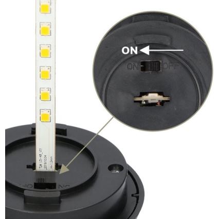 4x LED solcellelampe 4xLED/3,6V 1xAAA IP44 100 mAh