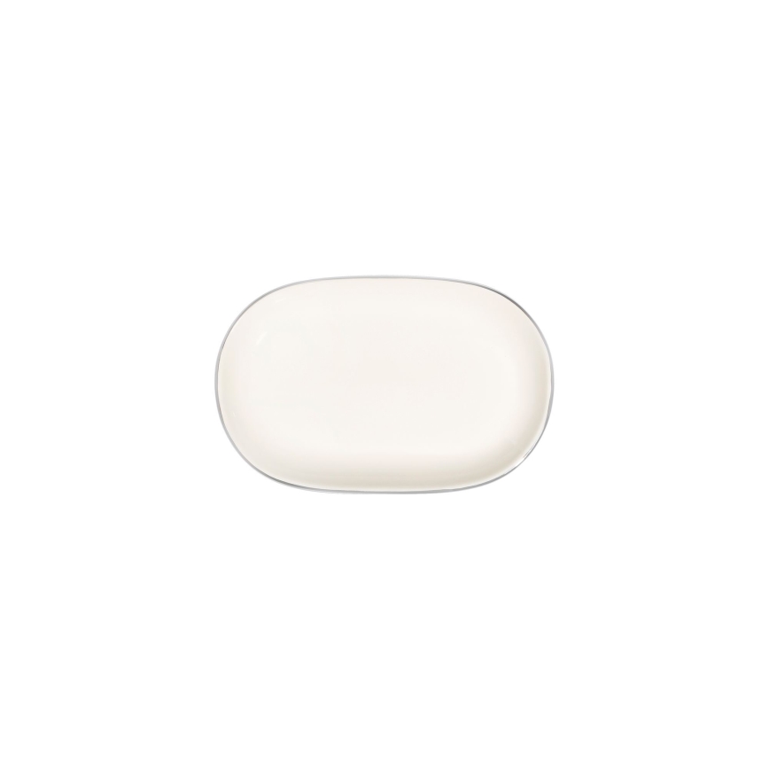 53-delers spisesæt i porcelæn – creme/sølv