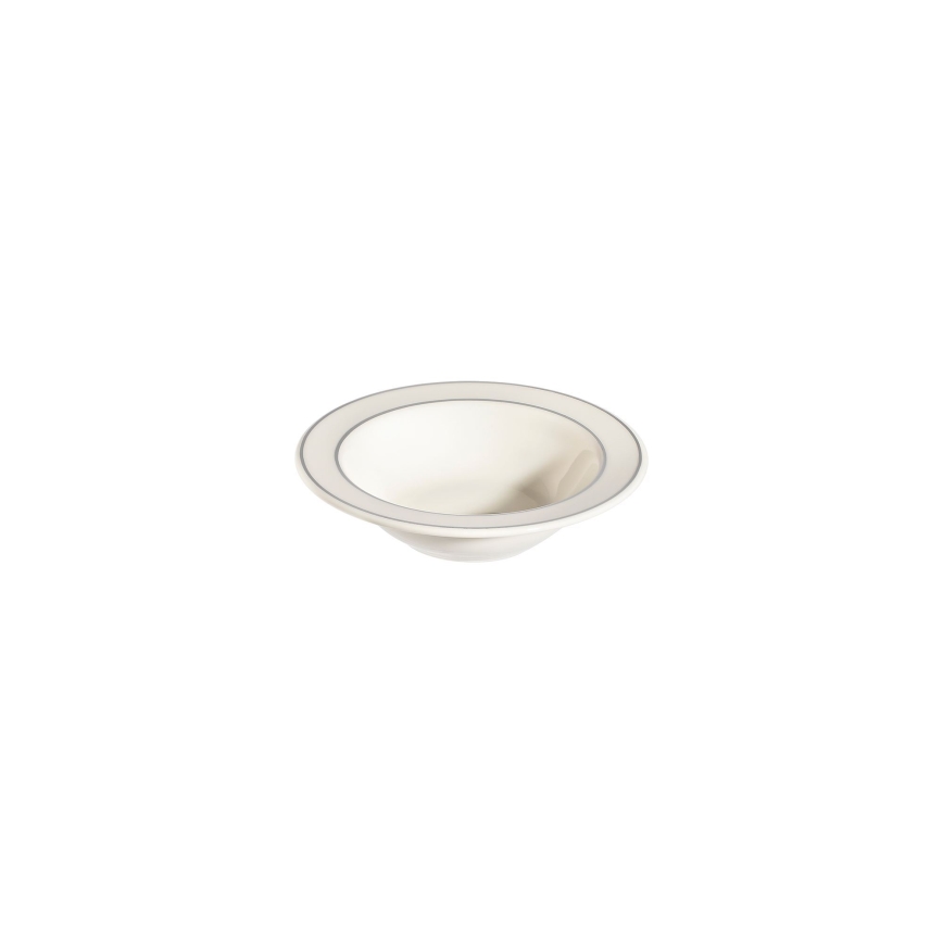 53-delers spisesæt i porcelæn – creme/sølv