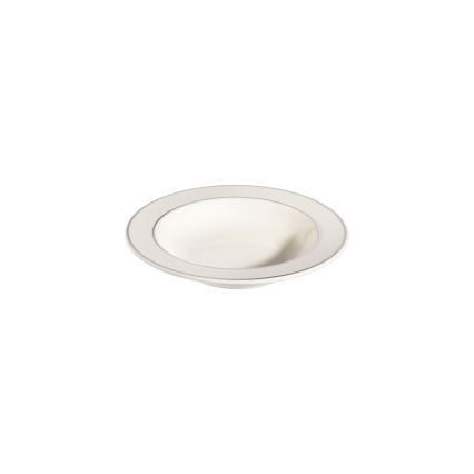 53-delers spisesæt i porcelæn – creme/sølv